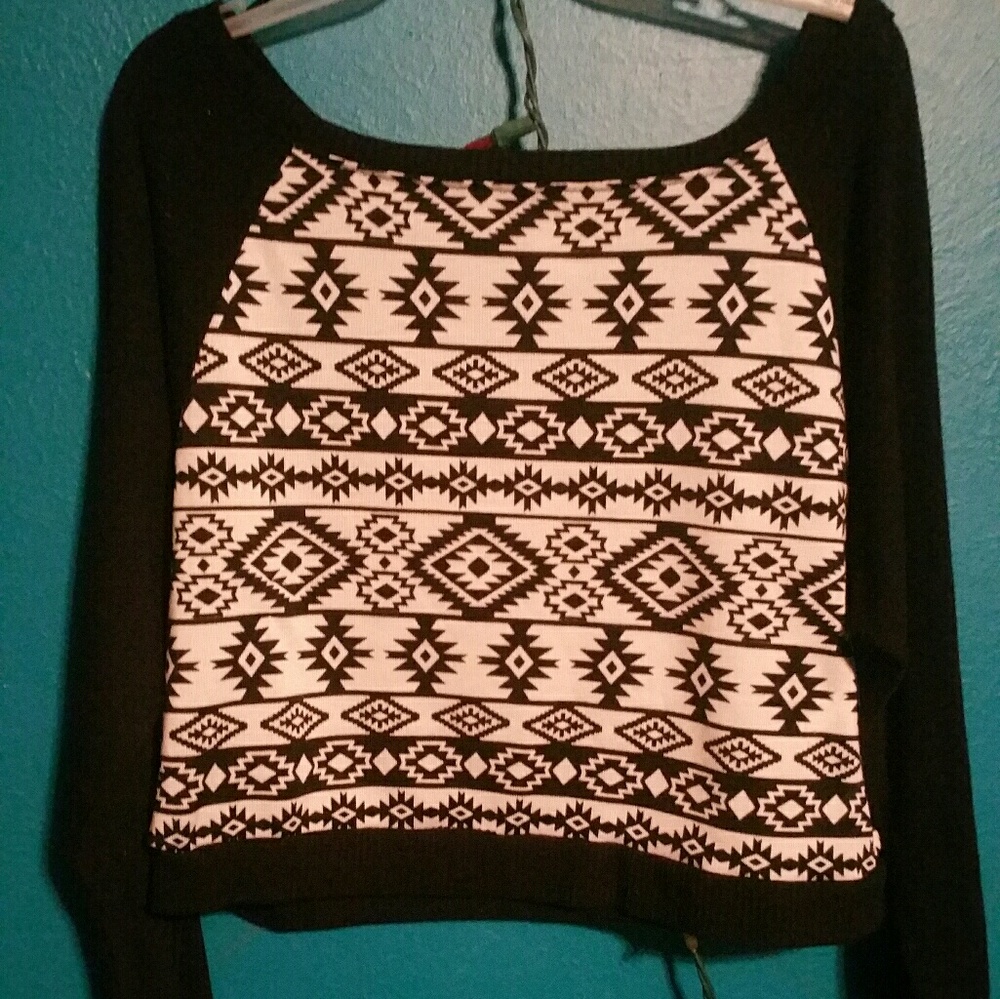 Juniors Black and White  Sweater size L